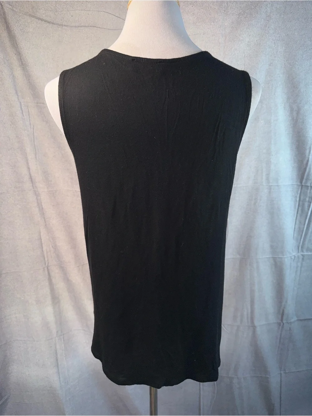 1646-Misia Striped V-Neck Sleeveless Swim Coverup in White and Black